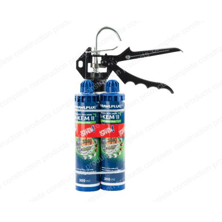 Rawl R-KEM-II-300 Resin & P2 Gun (2 x 300ml Polyester Resin & Gun Promotion Pack)